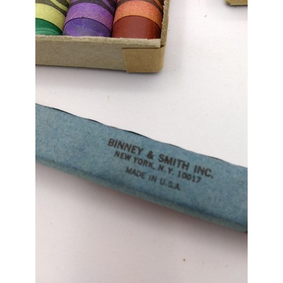 VTG New 2 Boxes Besco #21 Binney Smith anti-roll Large crayola type Crayons - Picture 3 of 6